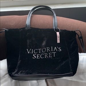 Victoria’s Secret black velvet bag